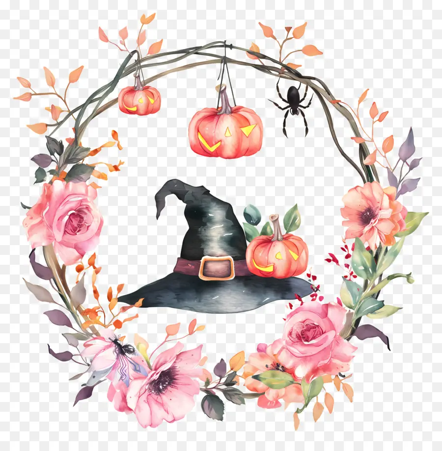 Karangan Bunga Halloween，Karangan Bunga Halloween Bunga PNG