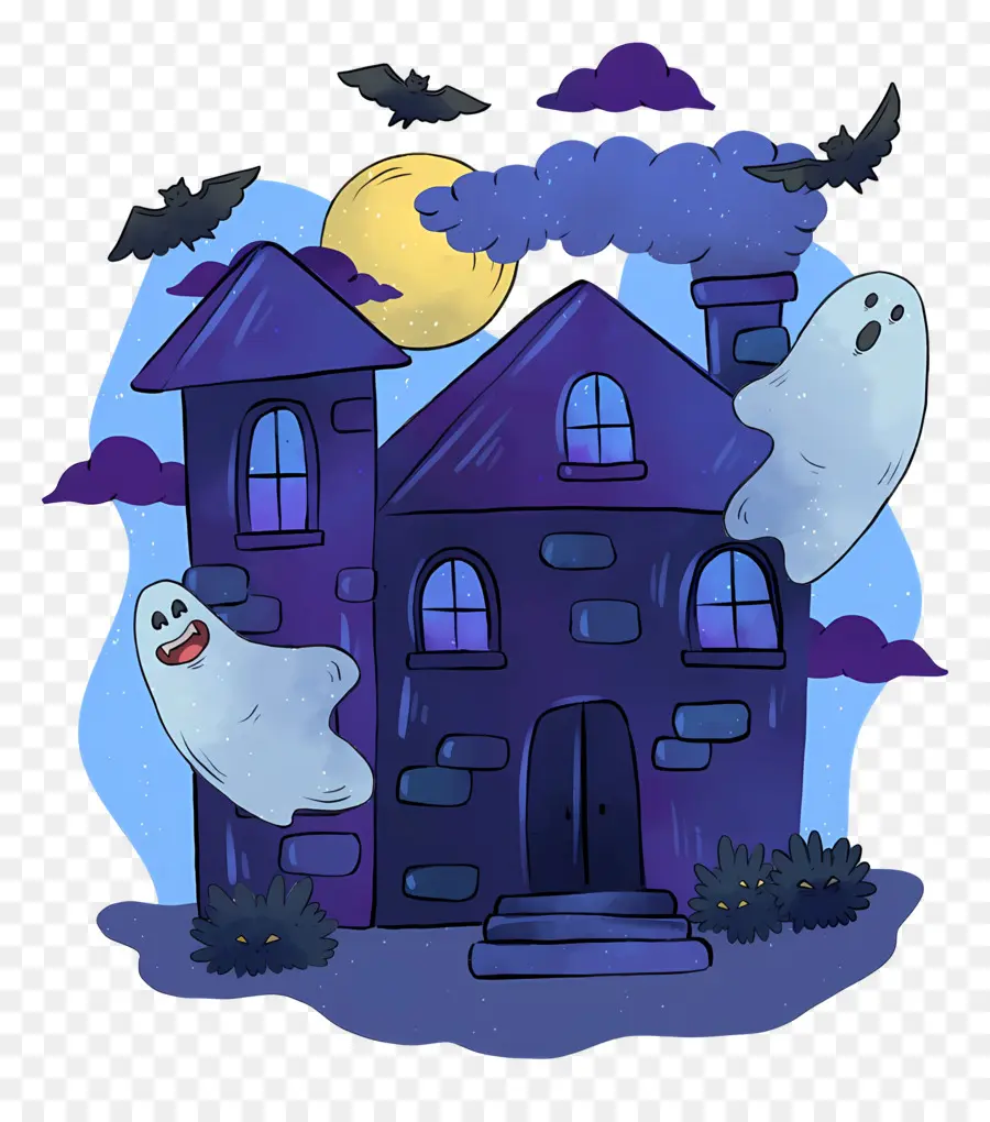 Rumah Halloween，Rumah Berhantu Gelap PNG