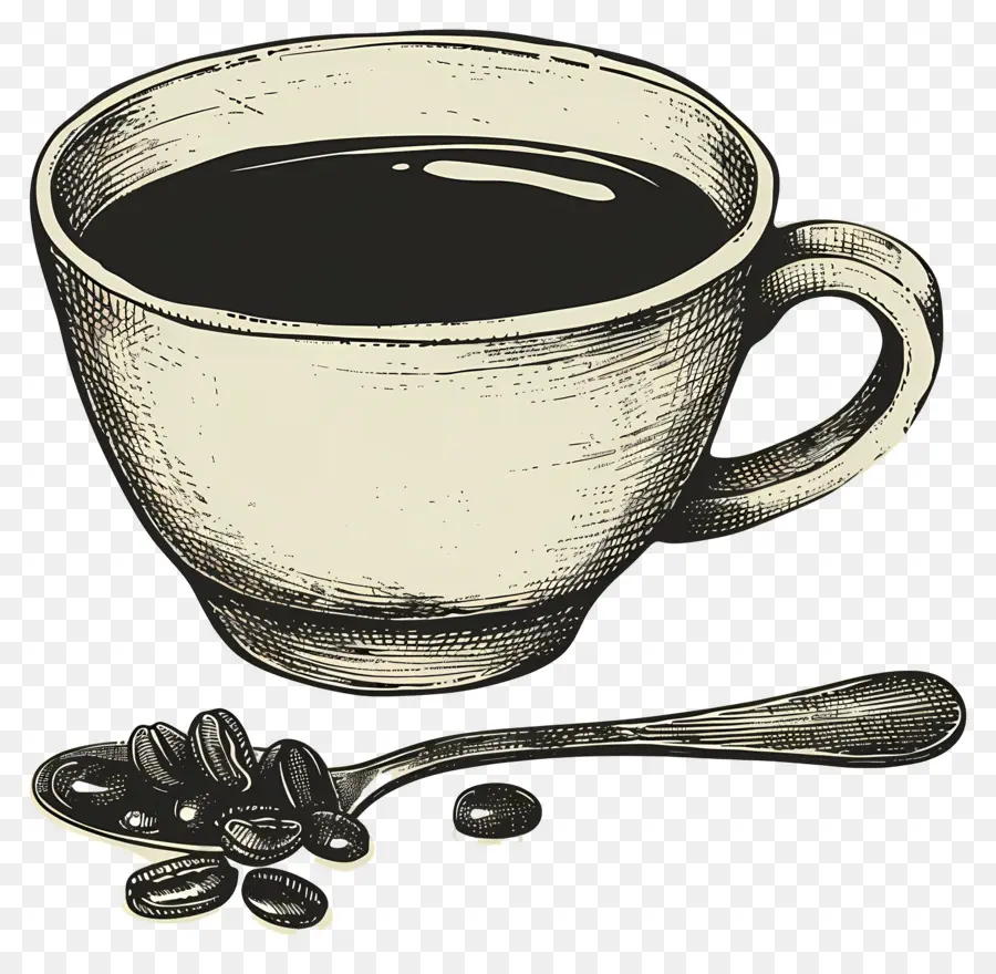 Cangkir Kopi，Sendok PNG