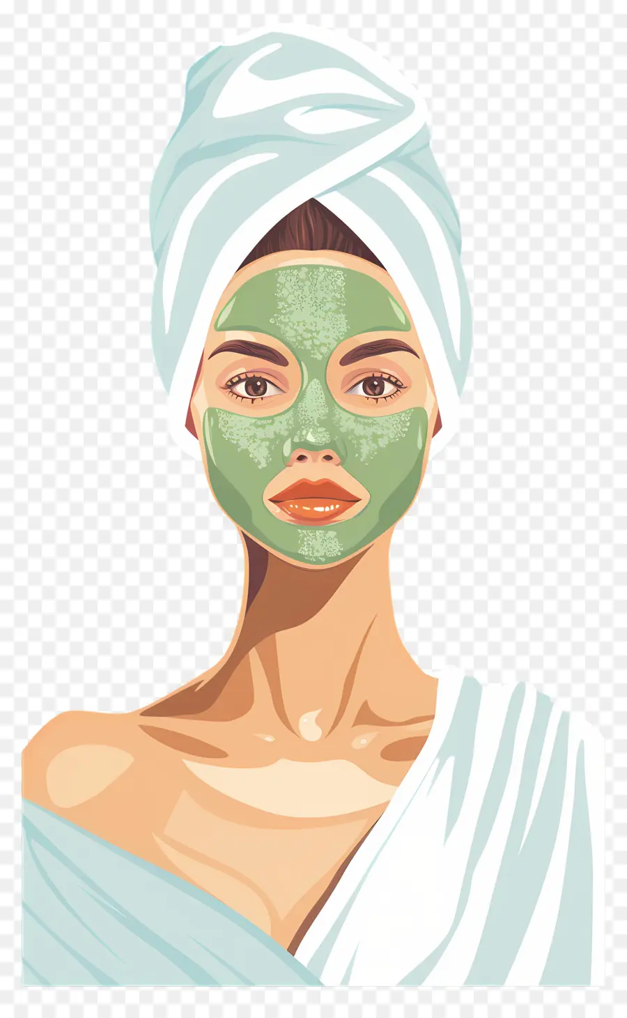 Masker Wajah Spa，Wanita Dengan Masker Wajah PNG