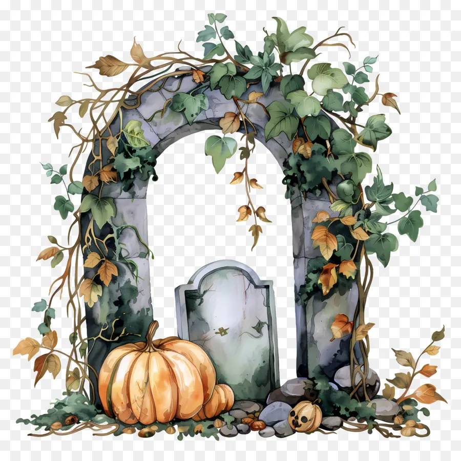 Nisan Halloween，Lengkungan Labu PNG