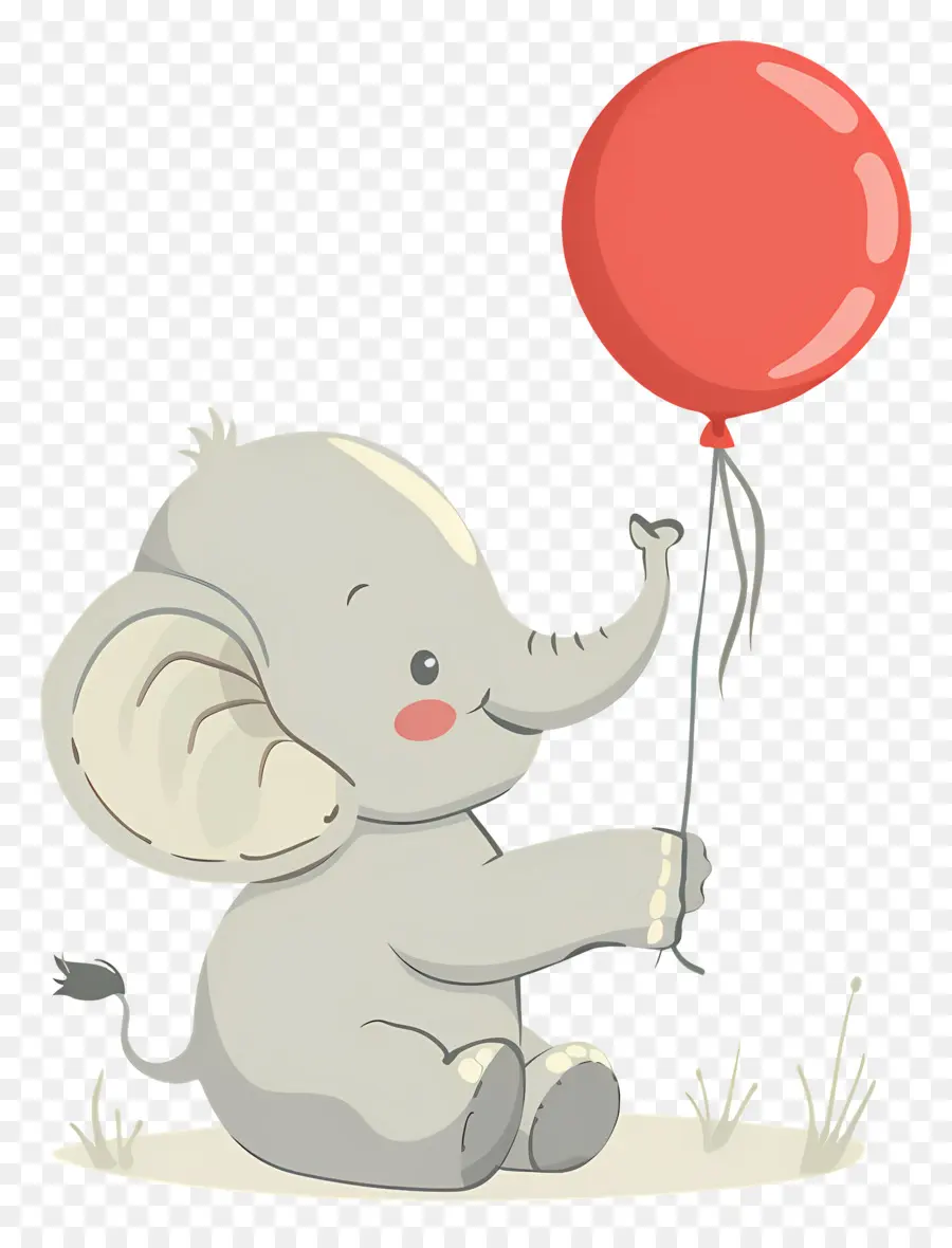 Bayi Gajah，Gajah Dengan Balon PNG