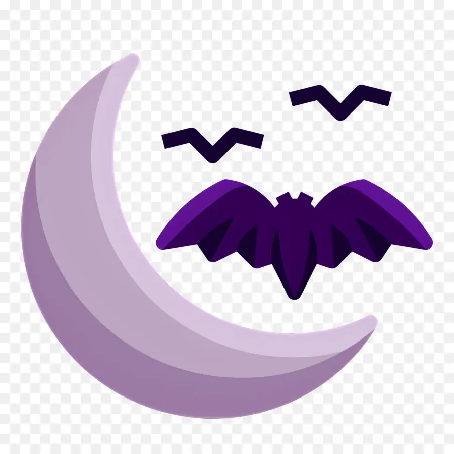 Kelelawar Halloween，Bulan Dan Kelelawar PNG