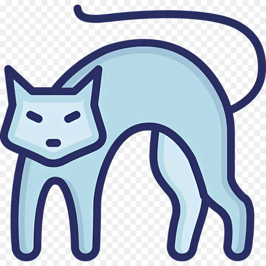 Kucing Hallowen，Kucing Biru Muda PNG