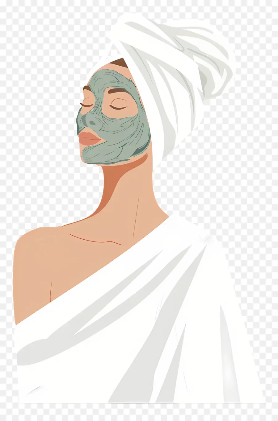 Masker Wajah Spa，Wanita Dengan Masker Wajah PNG