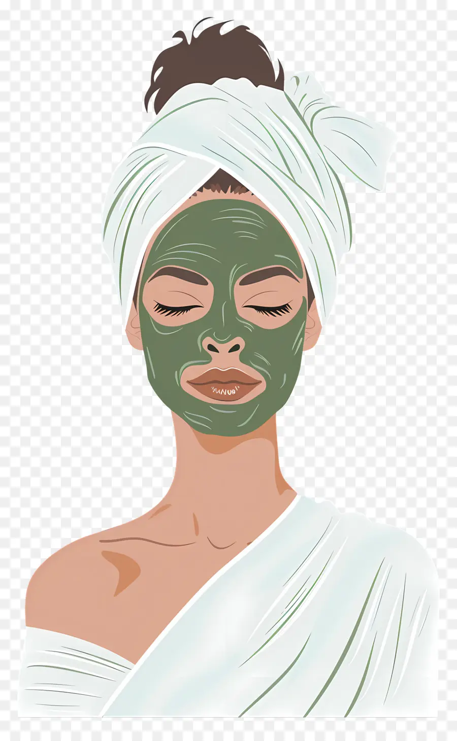 Masker Wajah Spa，Wanita Dengan Masker Wajah PNG