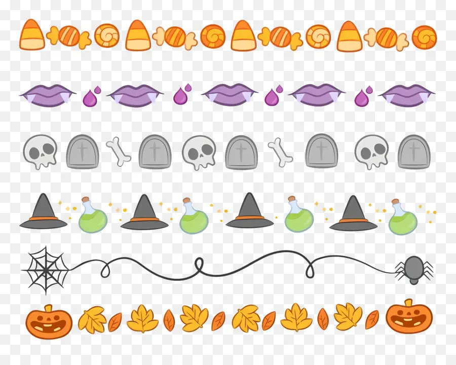 Perbatasan Halloween，Coretan Halloween PNG