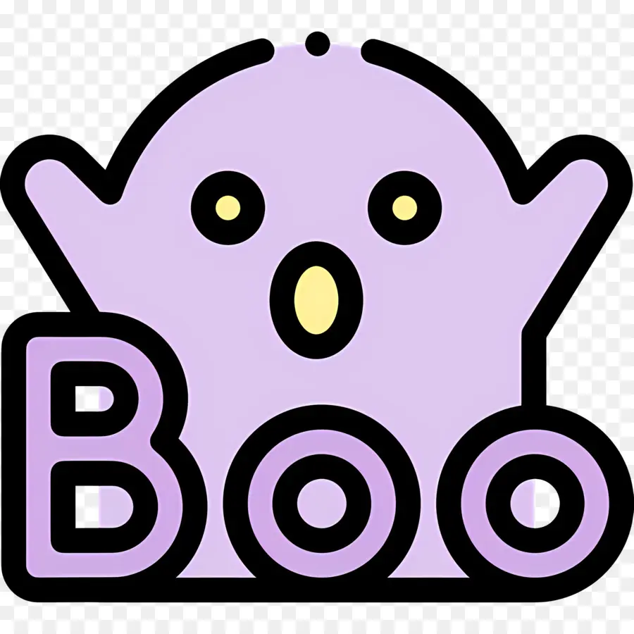 Hallowen Boo，Boo Hantu Ungu PNG