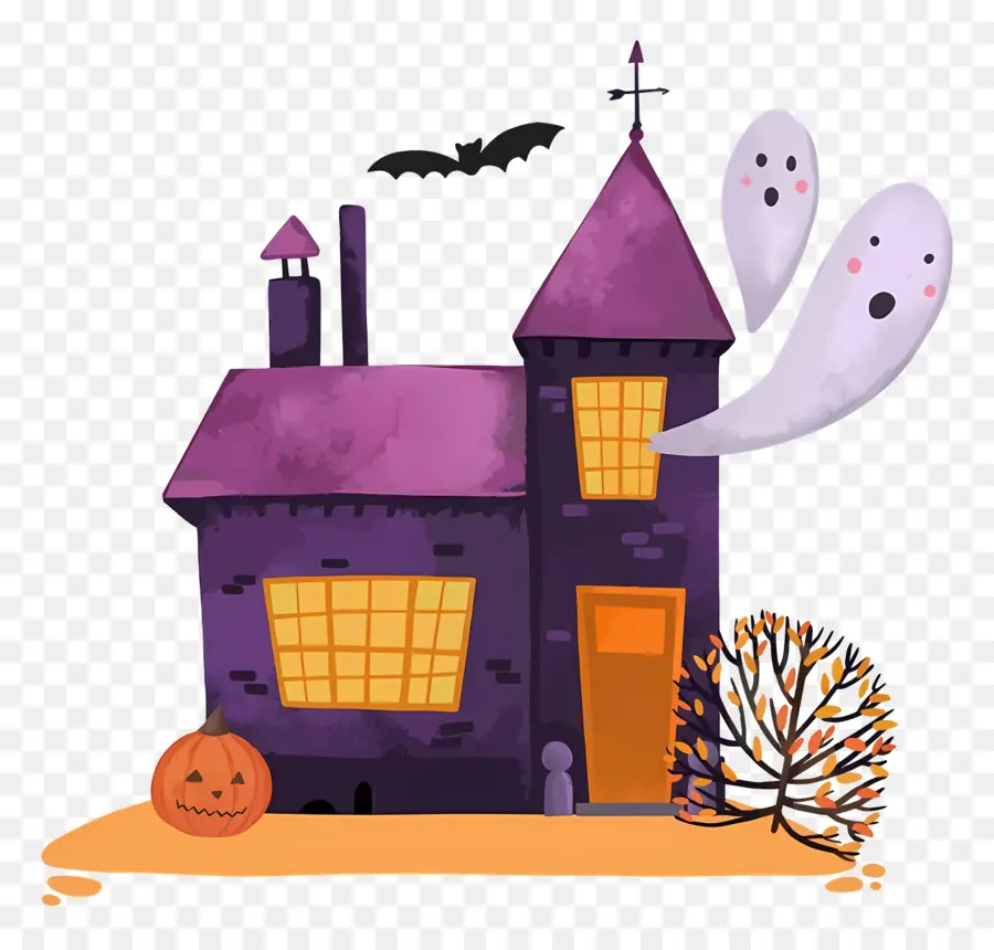 Rumah Halloween，Rumah Berhantu Gelap PNG