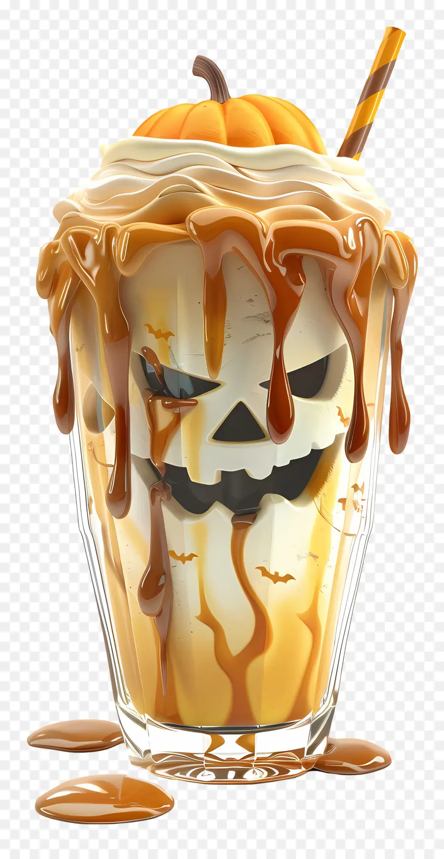 Susu Kocok Halloween，Milkshake Labu PNG