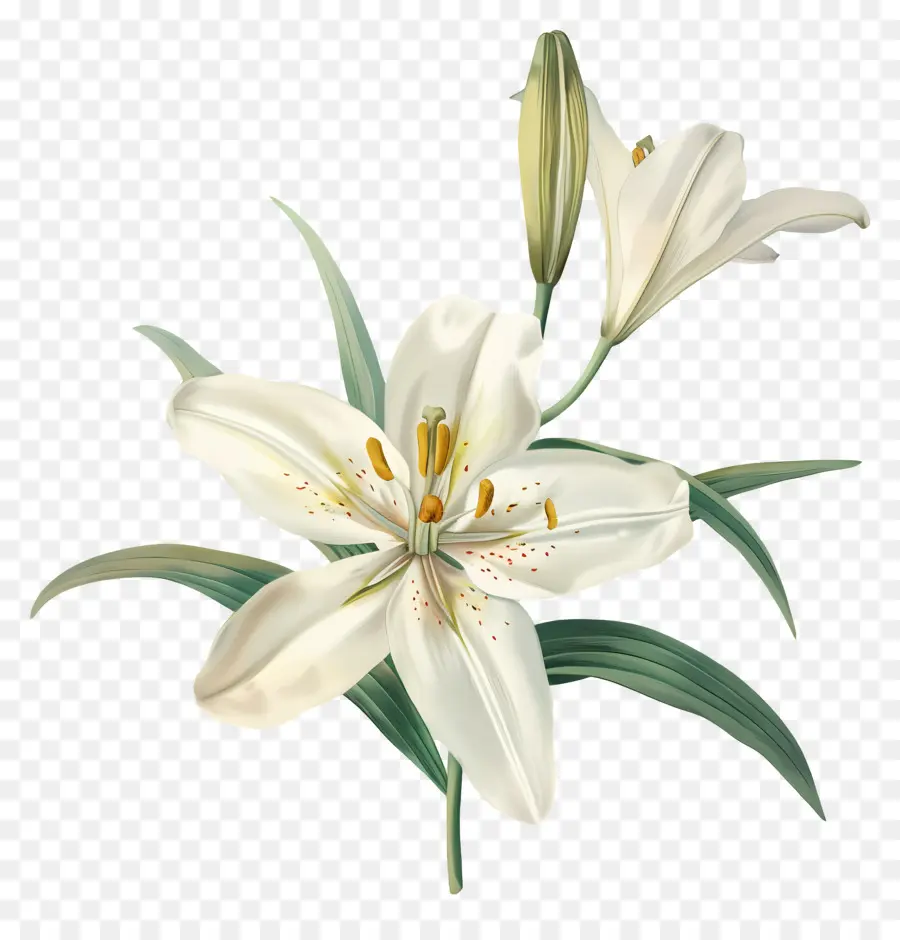 Bunga Lily，Bunga Lili Putih PNG