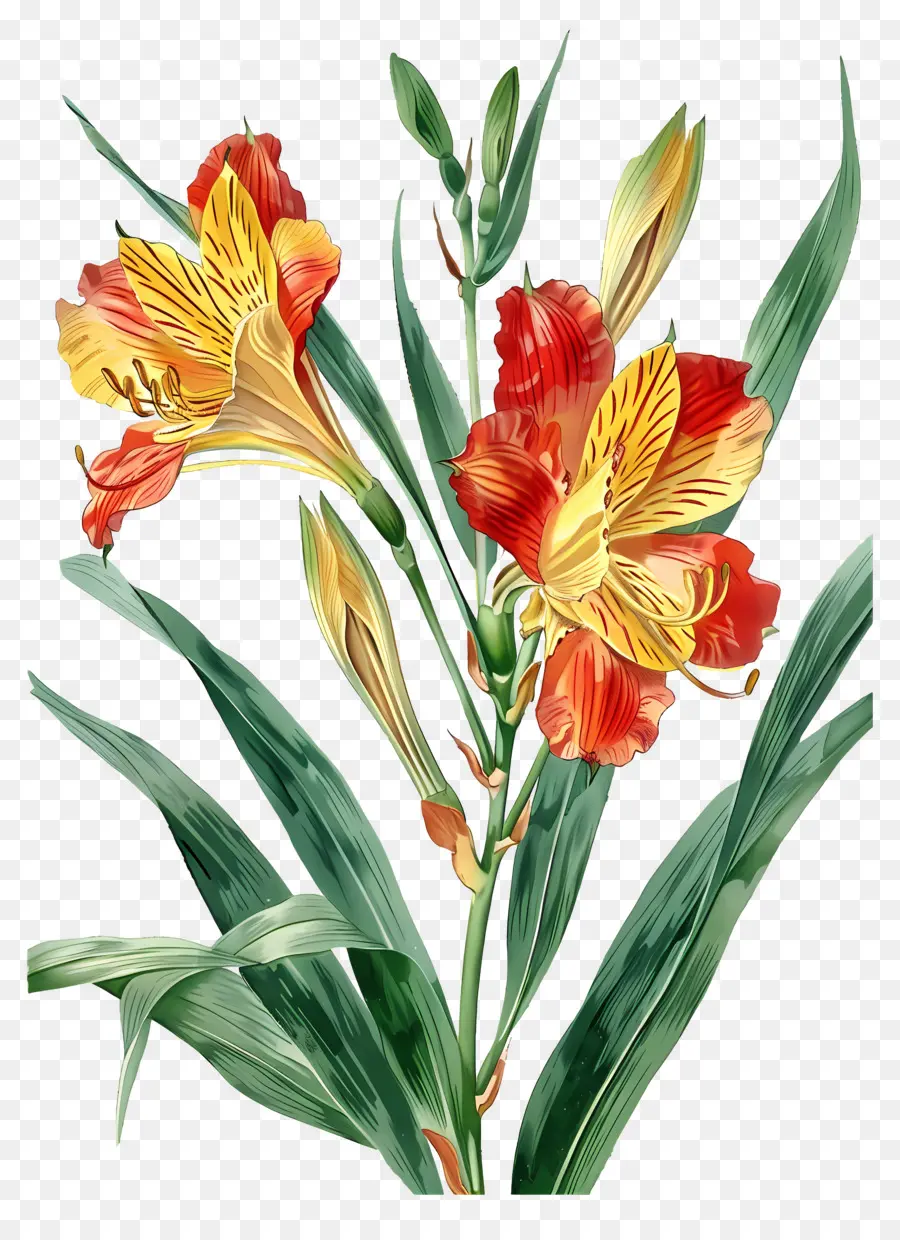 Bunga Lily，Bunga Lili Oranye PNG