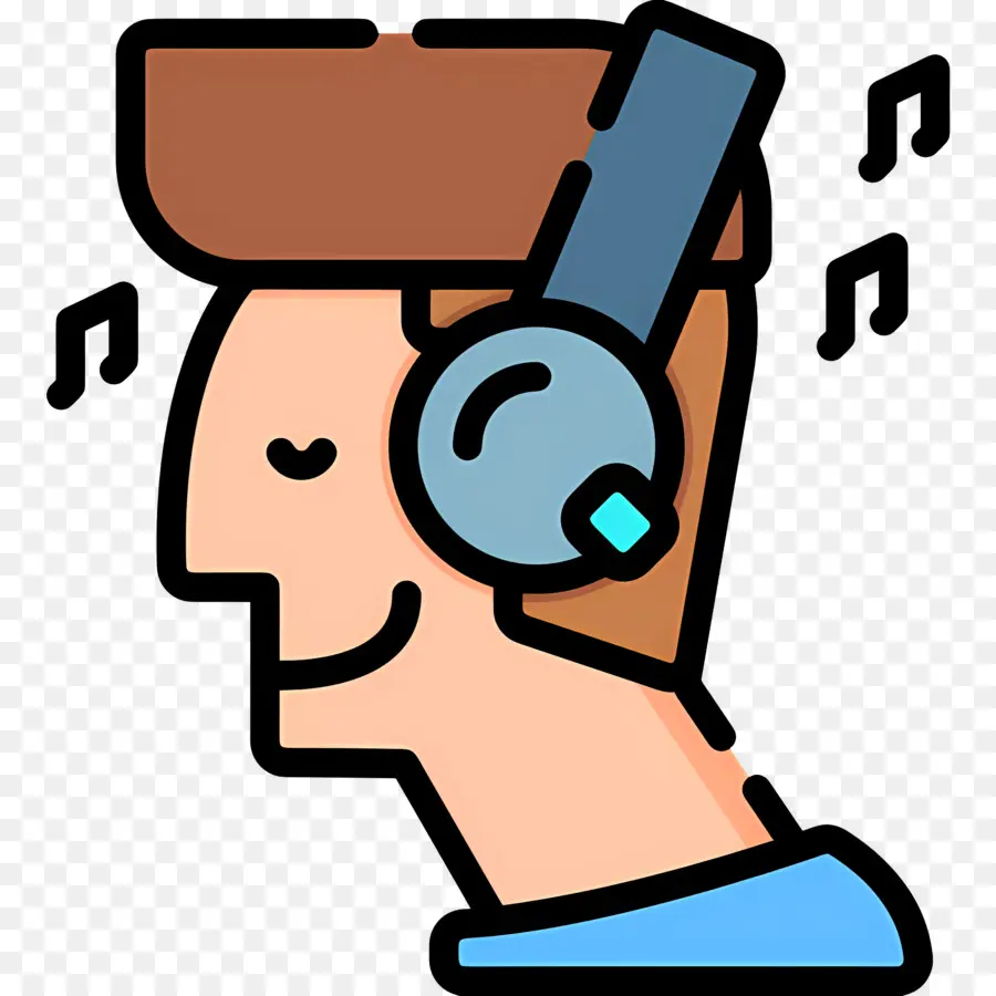 Mendengarkan Musik，Orang Dengan Headphone PNG