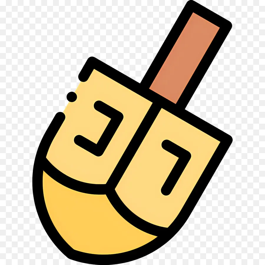 Hanukkah Dreidel，Dreidel Kuning PNG