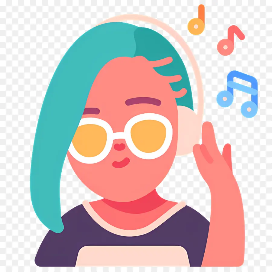 Mendengarkan Musik，Orang Dengan Headphone PNG