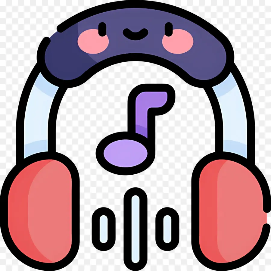 Mendengarkan Musik，Headphone Lucu PNG