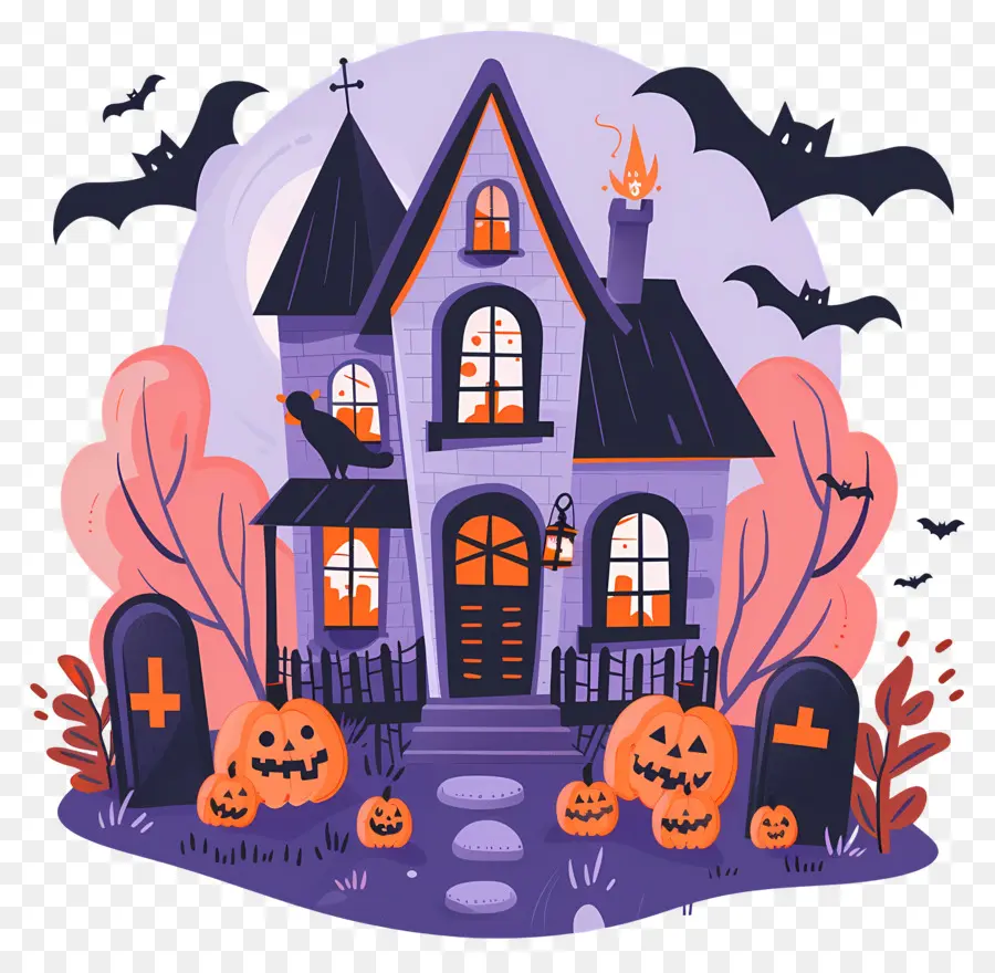 Rumah Halloween，Rumah Berhantu PNG