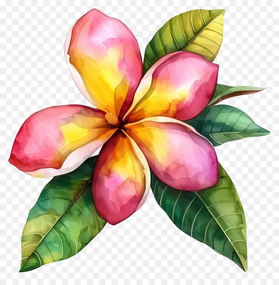 Bunga Plumeria，Daun Daun PNG