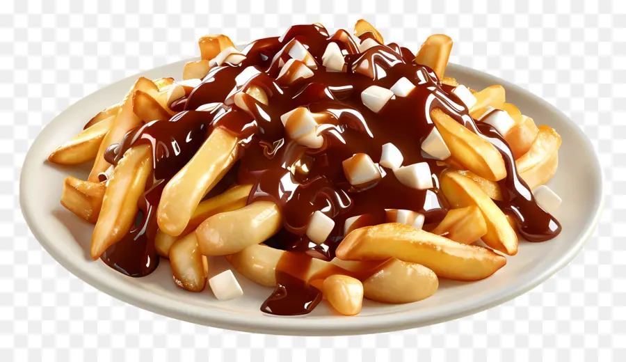 Poutine，Hidangan Poutine PNG