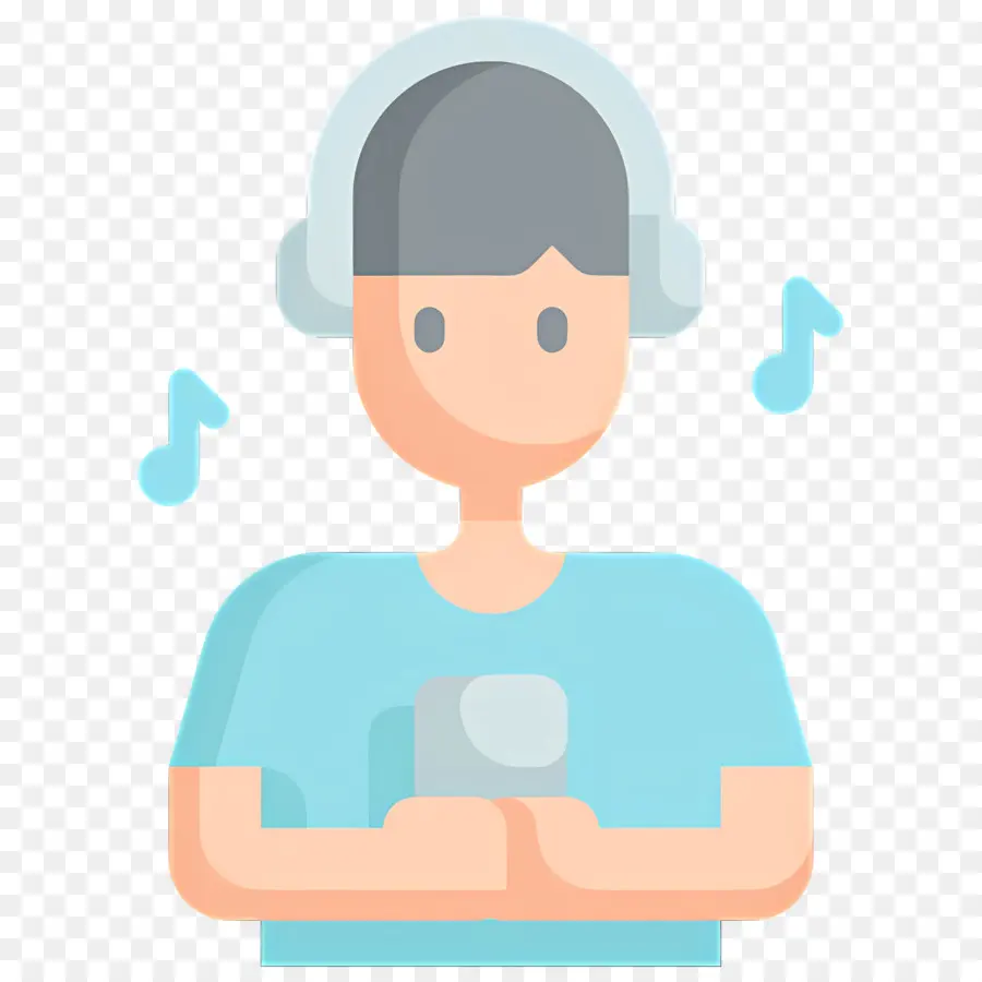 Mendengarkan Musik，Orang Dengan Headphone PNG