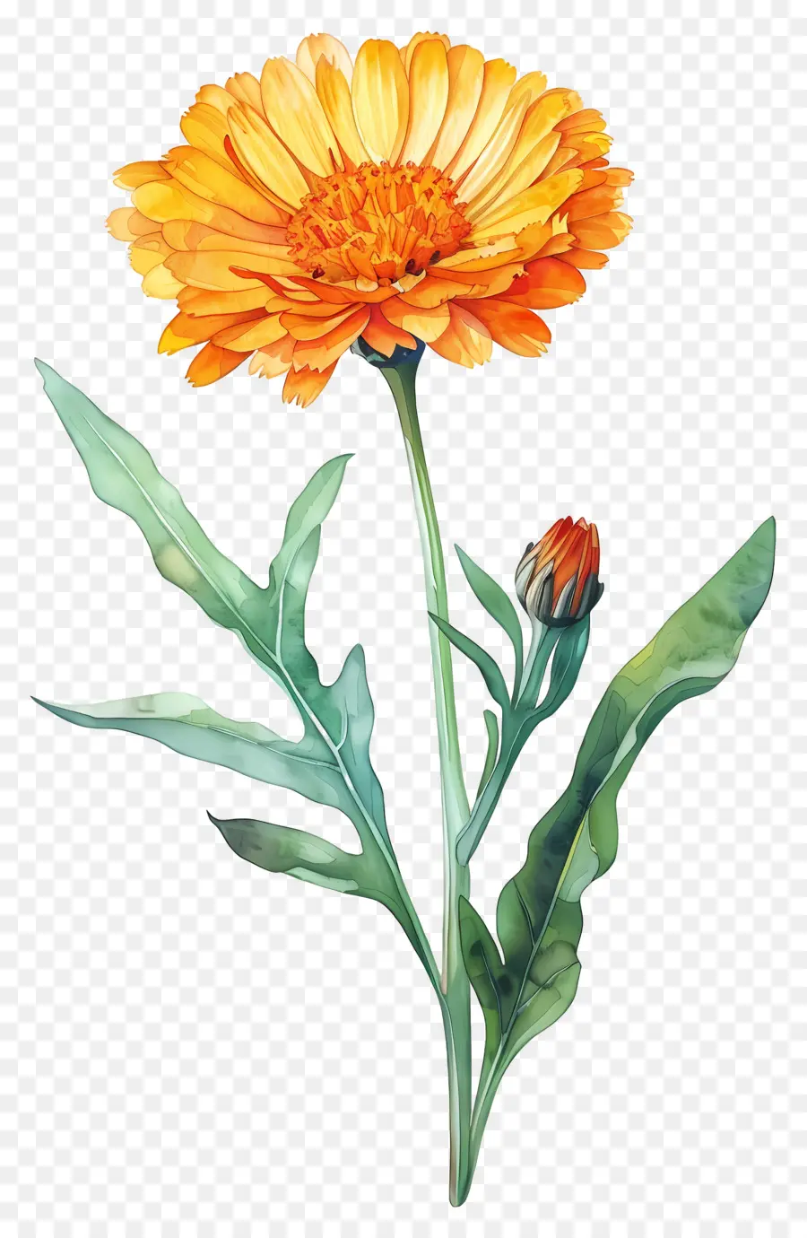 Bunga Marigold，Bunga Jeruk PNG