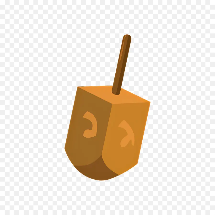 Hanukkah Dreidel，Dreidel Coklat PNG