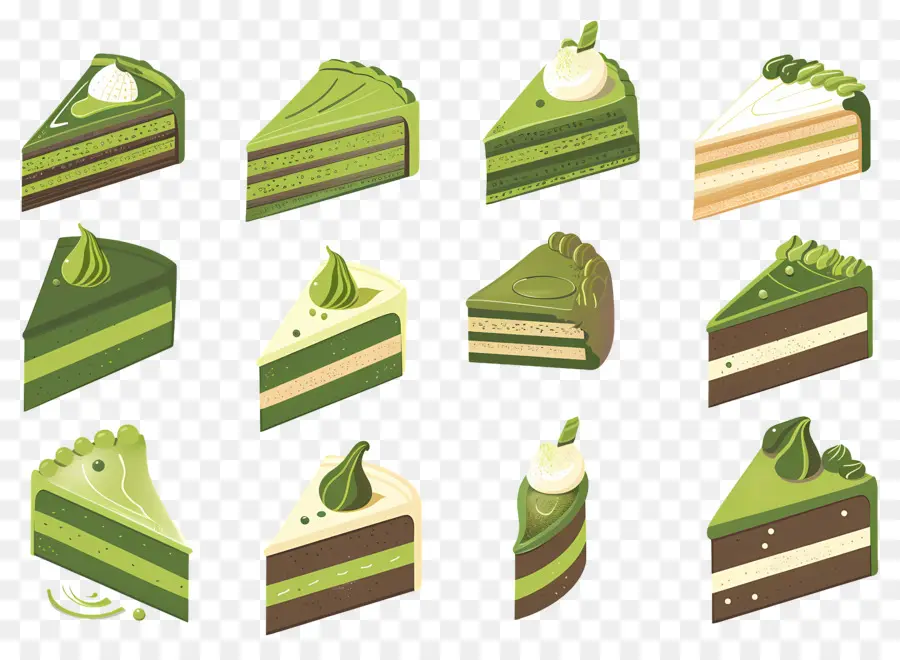 Makanan Penutup Matcha，Kue Hijau PNG