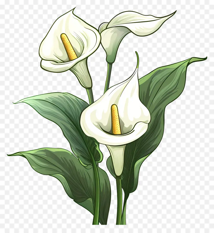 Calla Lily，Tanaman Pot PNG