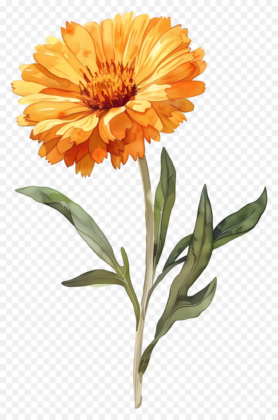 Bunga Marigold，Bunga Jeruk PNG