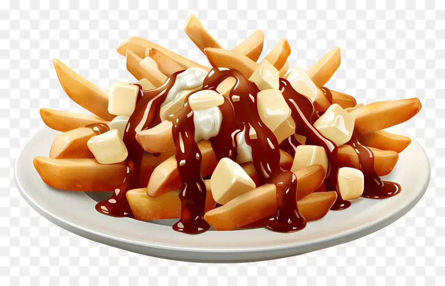 Poutine，Hidangan Poutine PNG