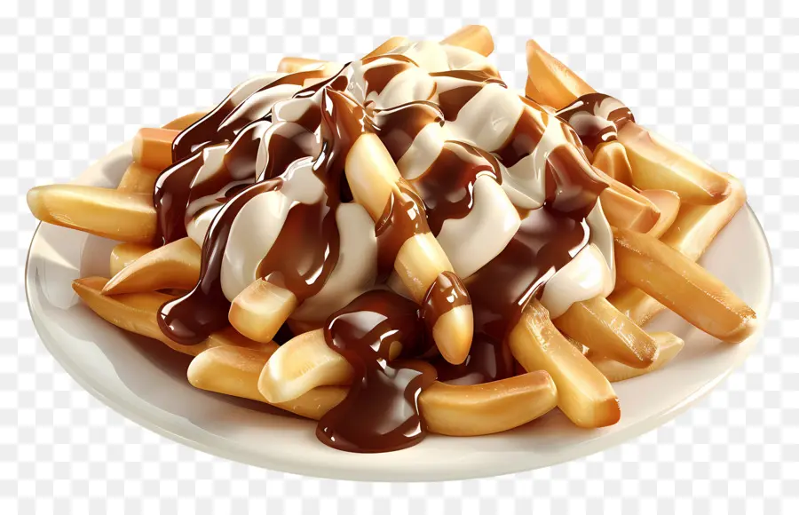 Poutine，Hidangan Poutine PNG