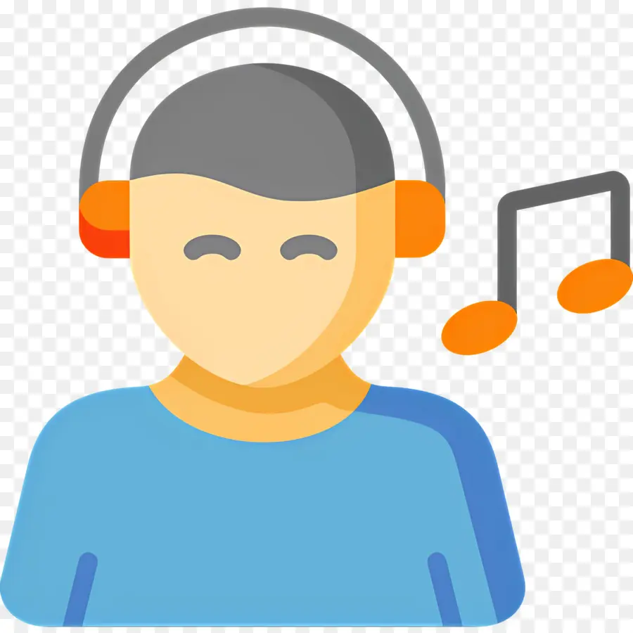 Mendengarkan Musik，Orang Dengan Headphone PNG