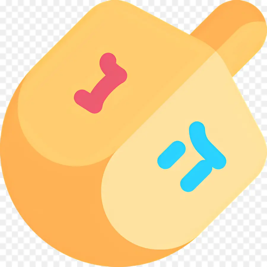 Hanukkah Dreidel，Dreidel Kuning PNG