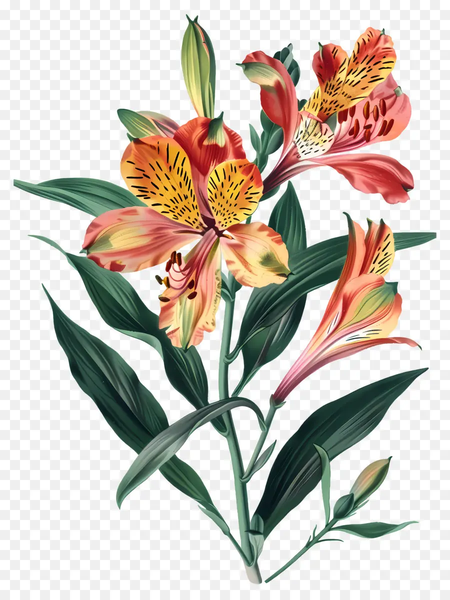 Bunga Lily，Bunga Lili Oranye PNG