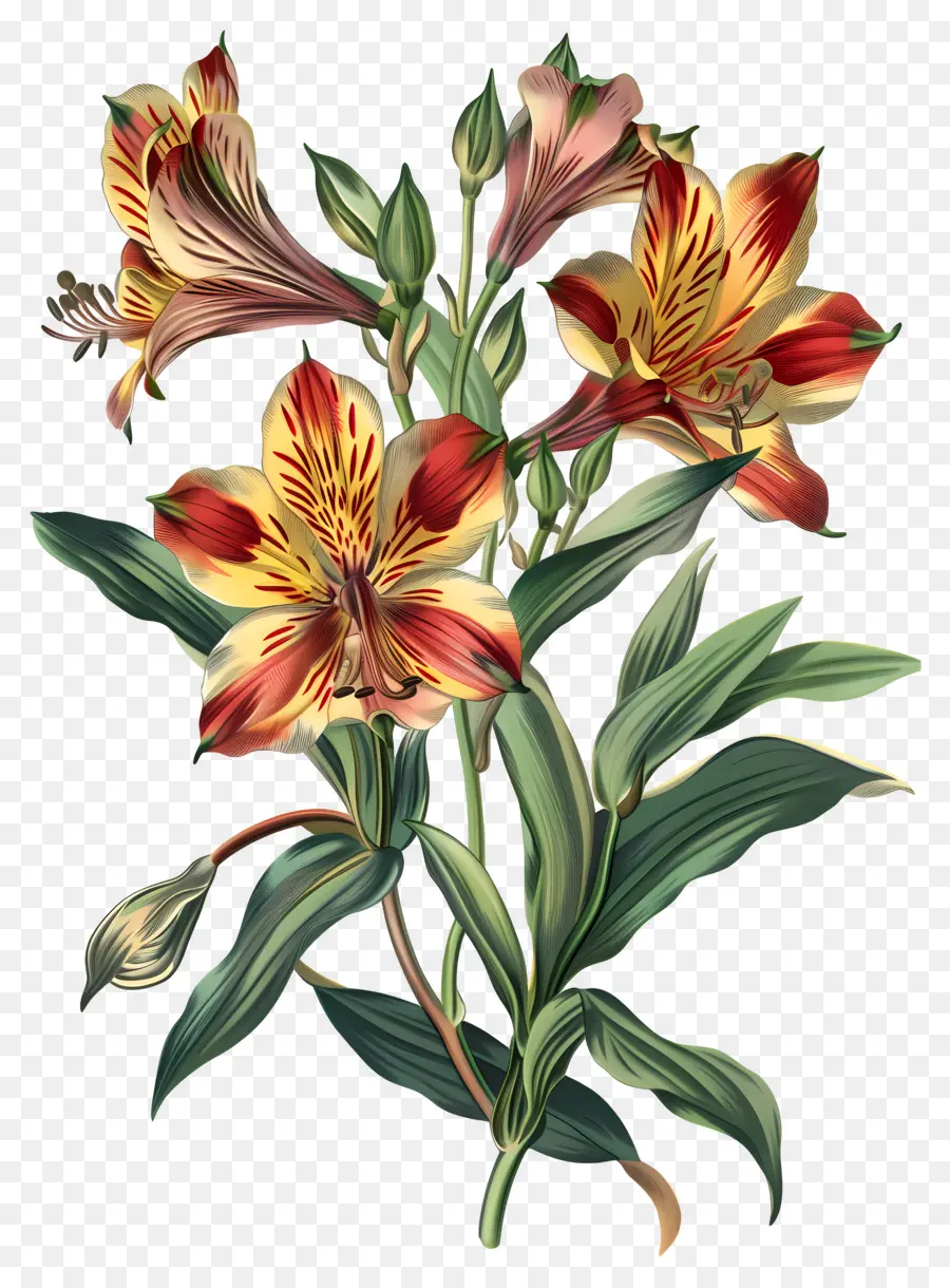 Bunga Lily，Bunga Lili Oranye PNG