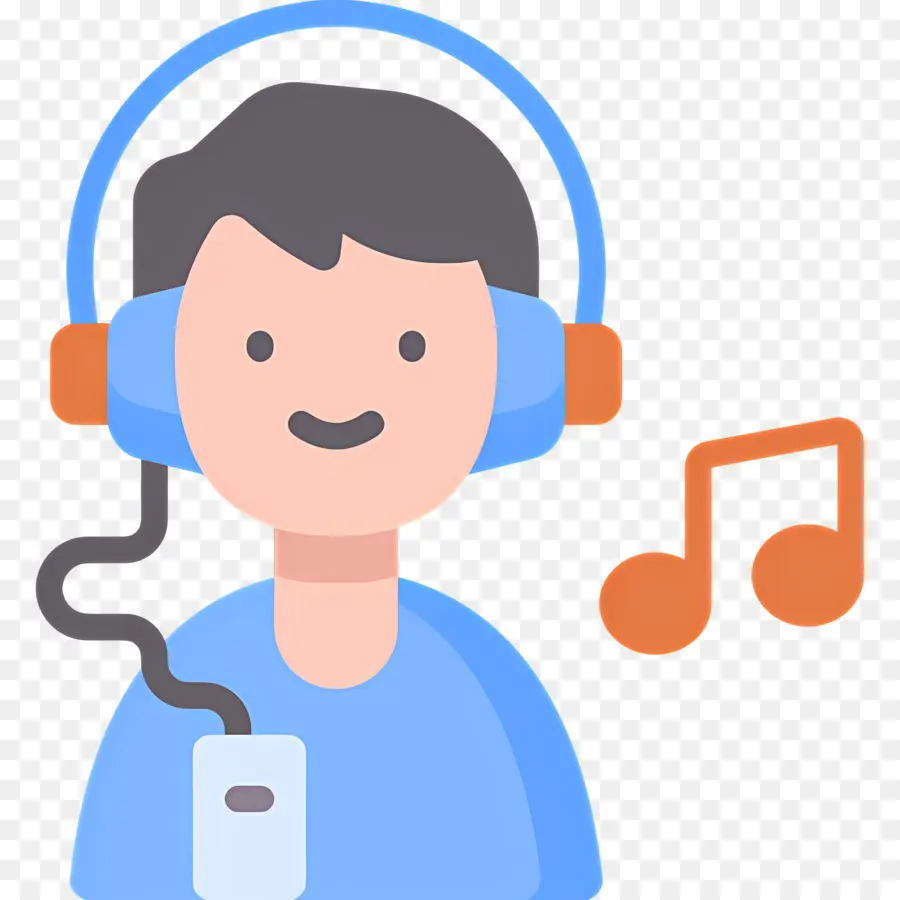 Mendengarkan Musik，Orang Dengan Headphone PNG