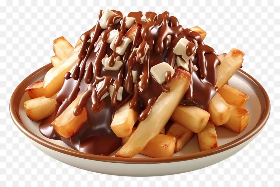 Poutine，Hidangan Poutine PNG