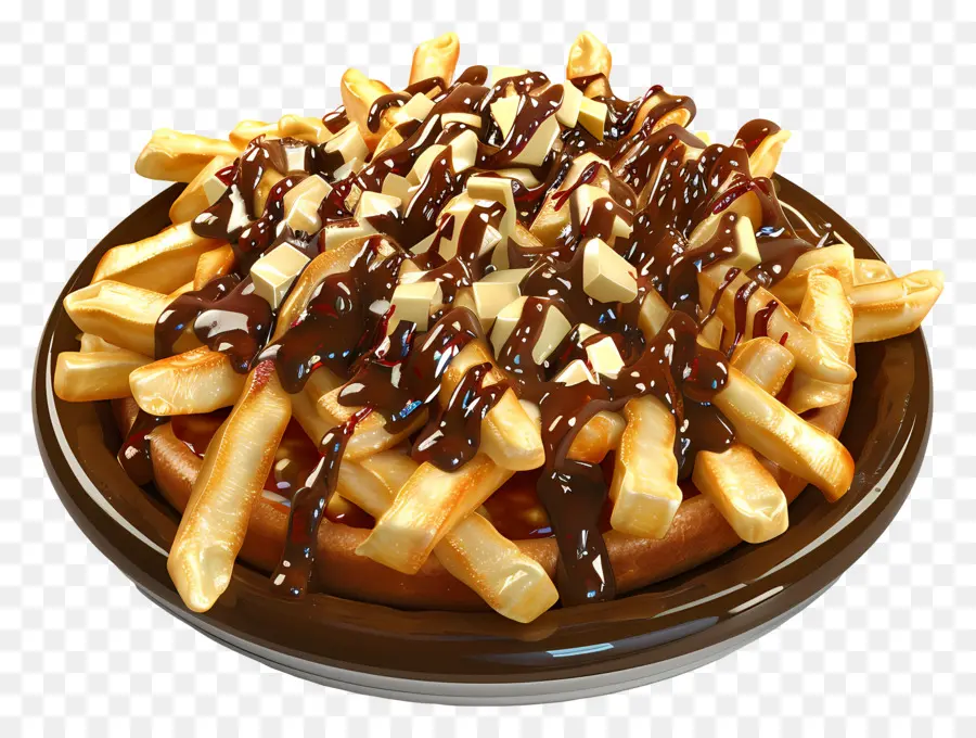 Poutine，Hidangan Poutine PNG