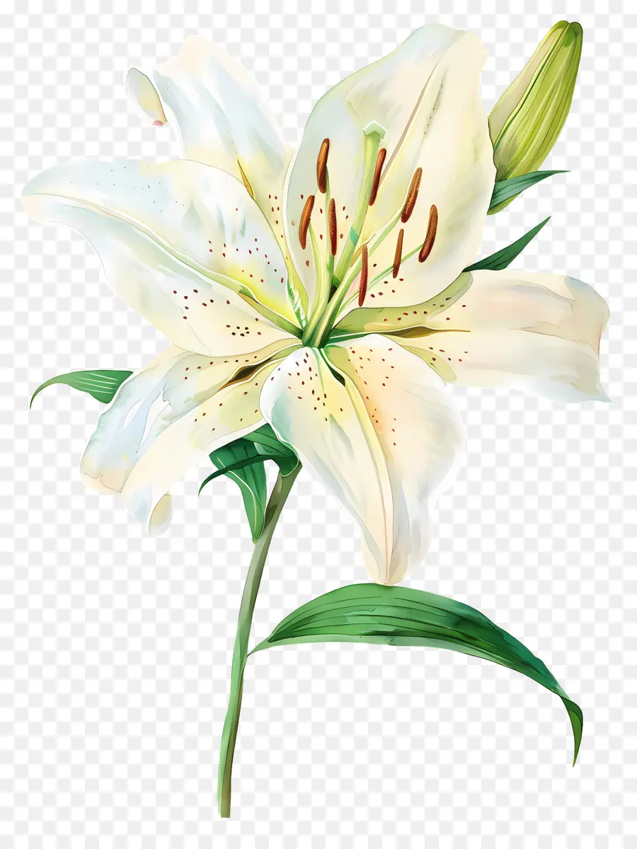 Bunga Lily，Bunga Lili Putih PNG