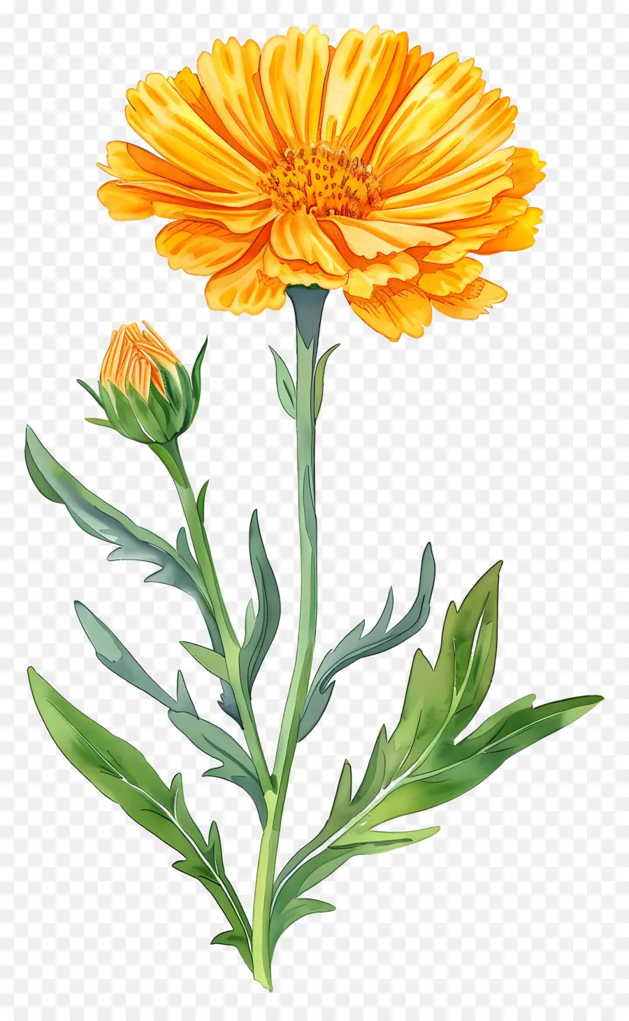 Bunga Marigold，Bunga Jeruk PNG