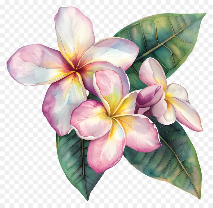 Bunga Plumeria，Daun Daun PNG