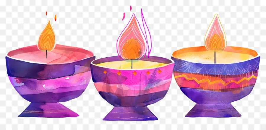 Diwali Diya，Diya Tradisional PNG