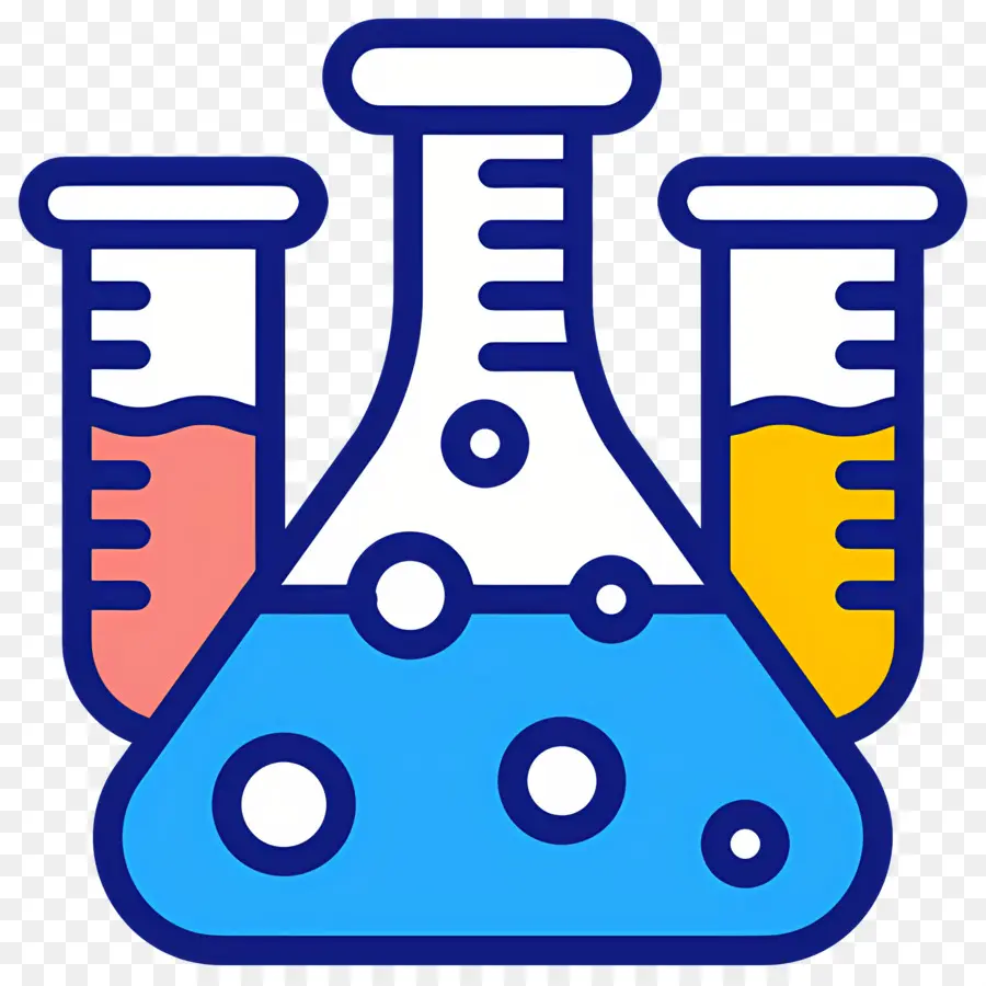 Laboratorium Sains，Labu Kimia PNG