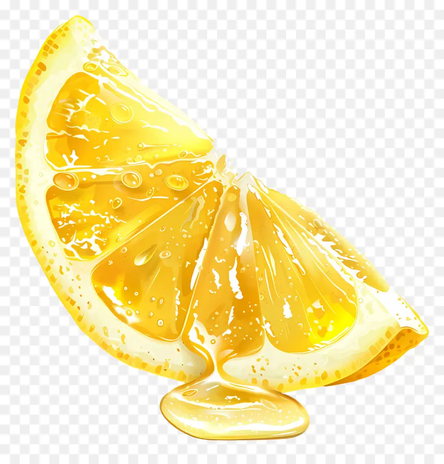 Irisan Lemon，Irisan Lemon Yang Menetes PNG