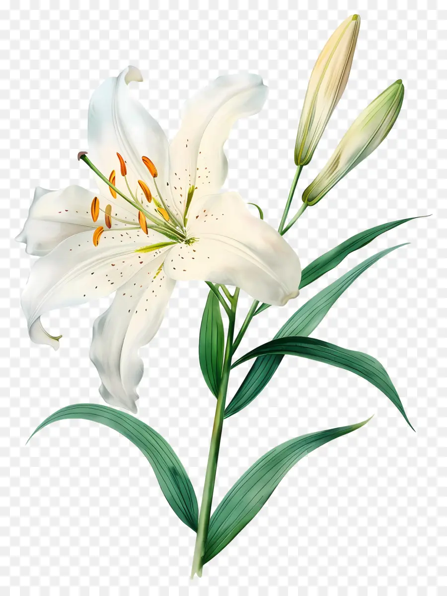 Bunga Lily，Bunga Lili Putih PNG