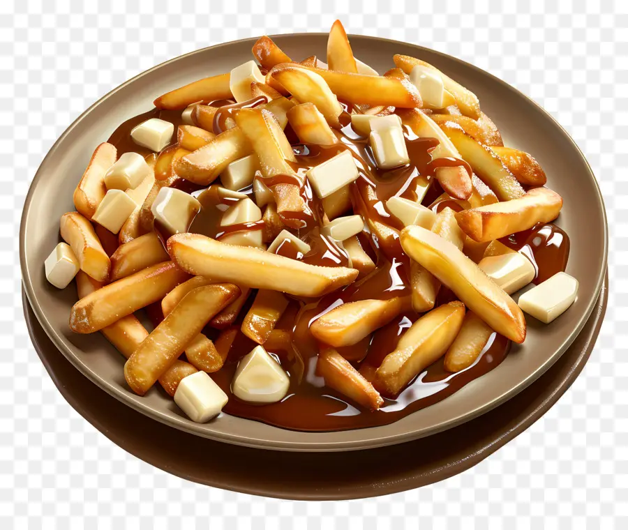 Poutine，Hidangan Poutine PNG