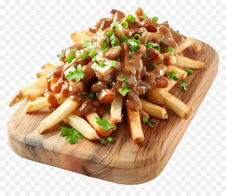 Poutine，Kentang Goreng Dengan Kuah Dan Herbal PNG