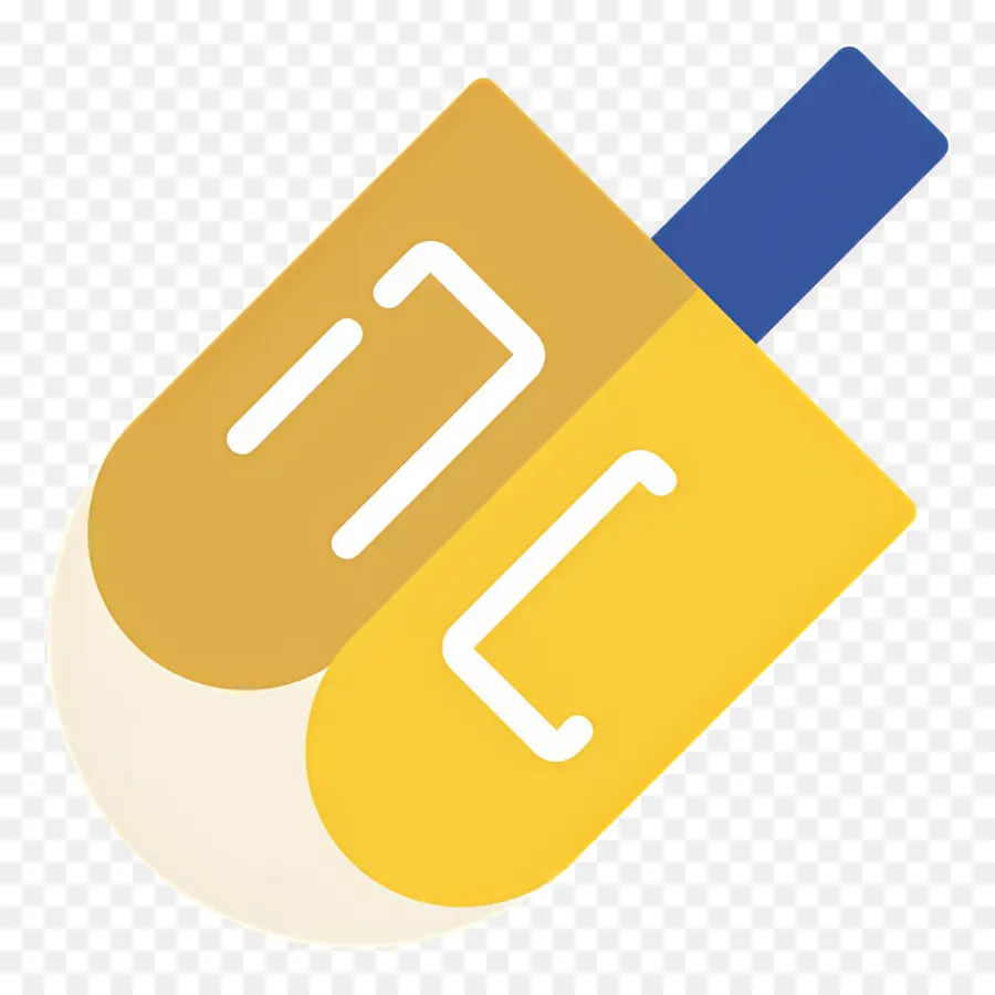 Hanukkah Dreidel，Dreidel Kuning PNG