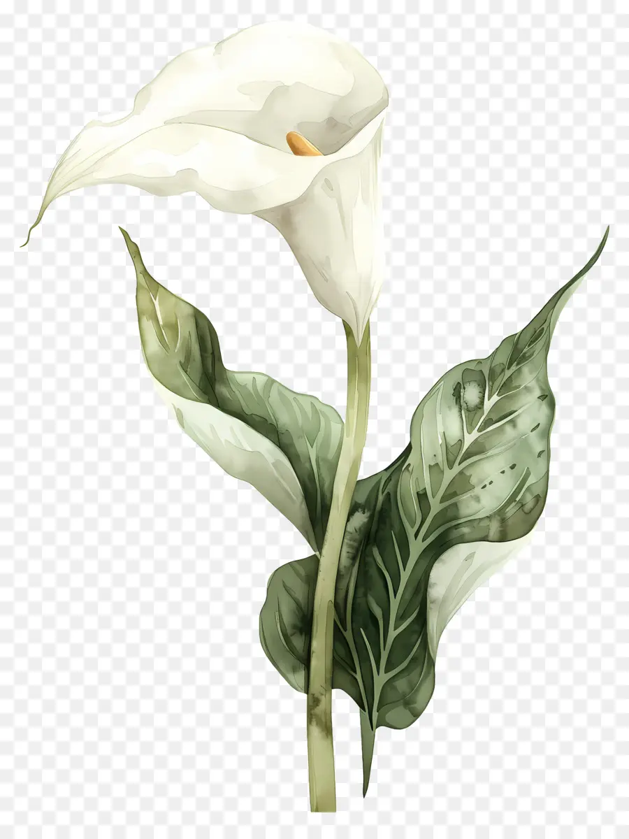 Calla Lily，Calla Lily Putih Tunggal PNG