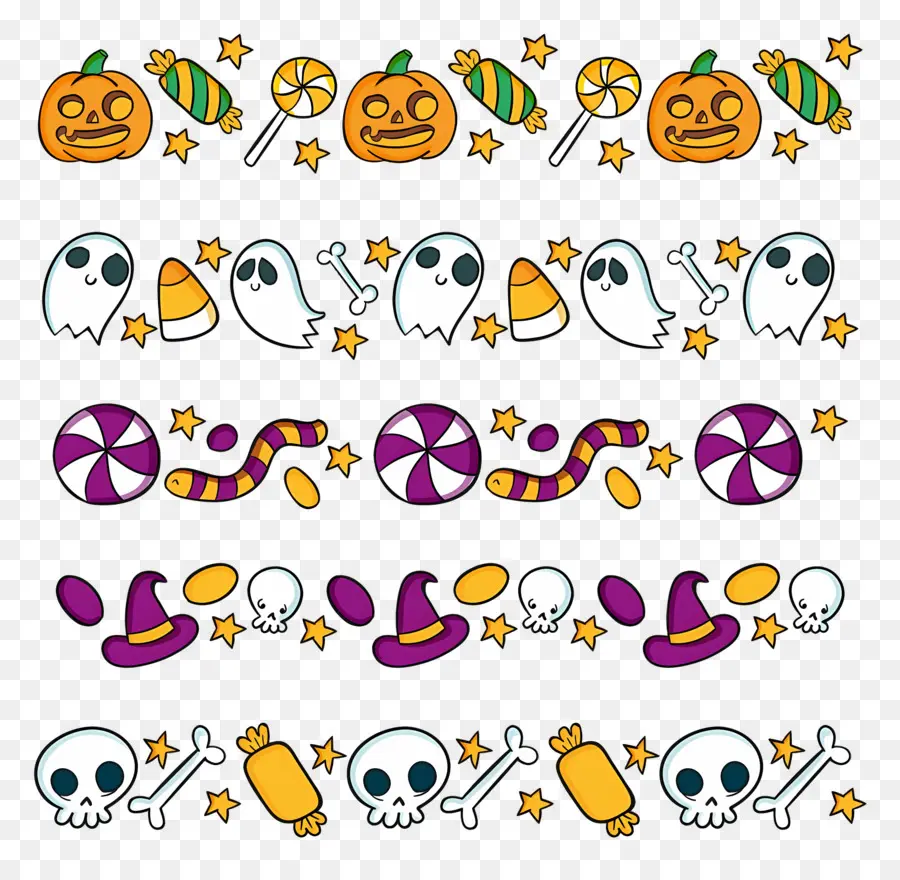 Perbatasan Halloween，Ikon Halloween PNG